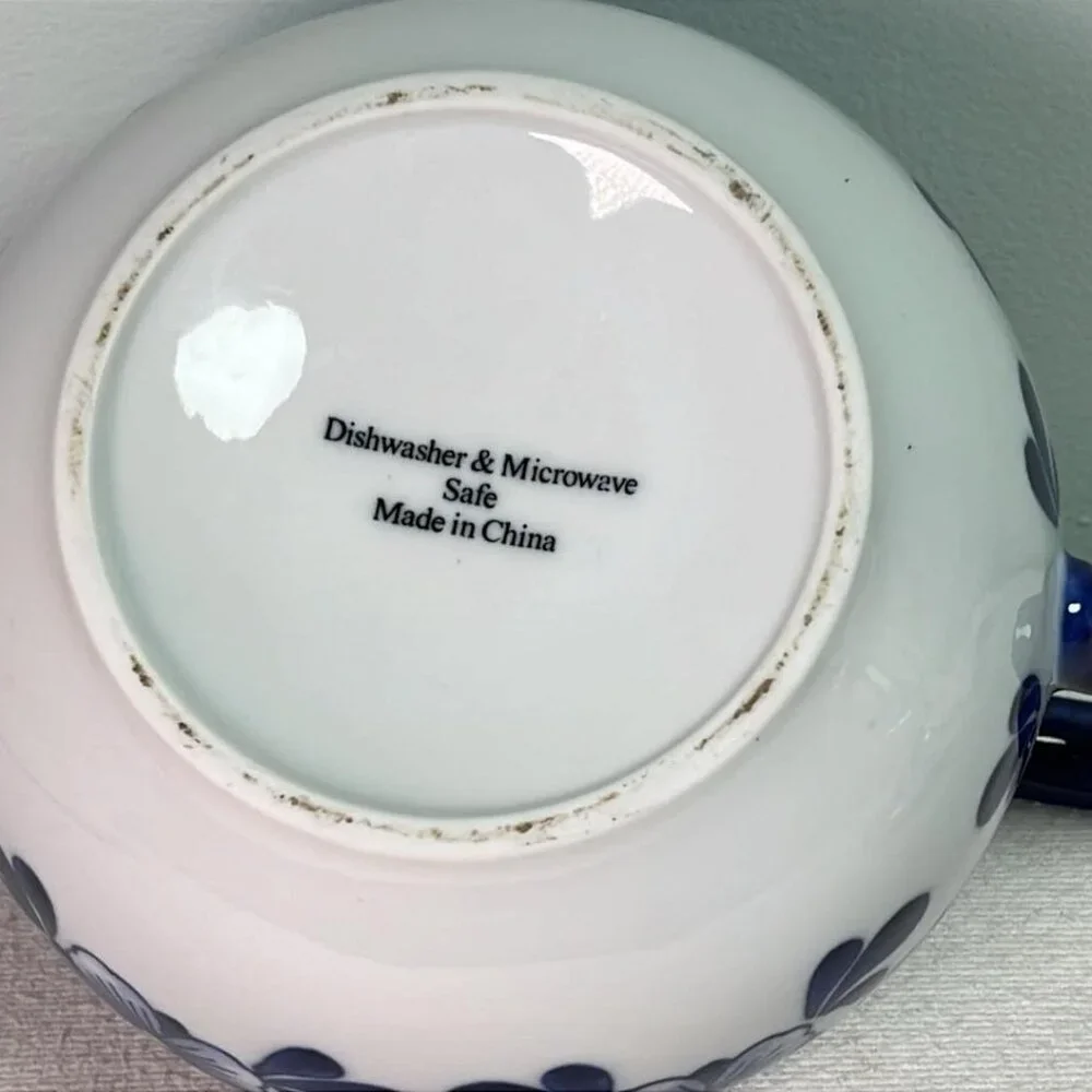 Blue & White Ceramic‎ Round Teapot CottageCore Luncheon  WhimsyFairy English Tea